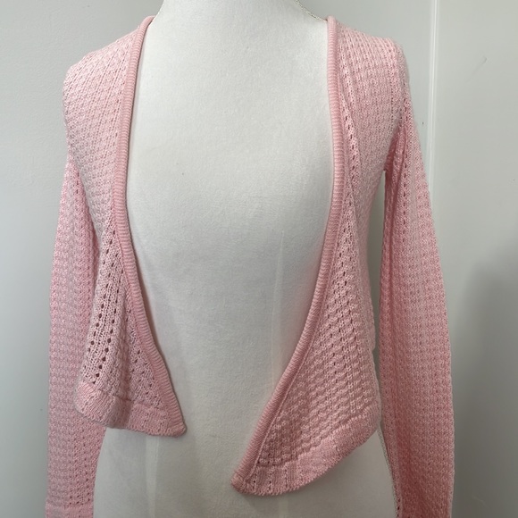 Brand - Say What? Girls - Girls long sleeve short open sweater, Medium, Pink - Picture 3 of 11